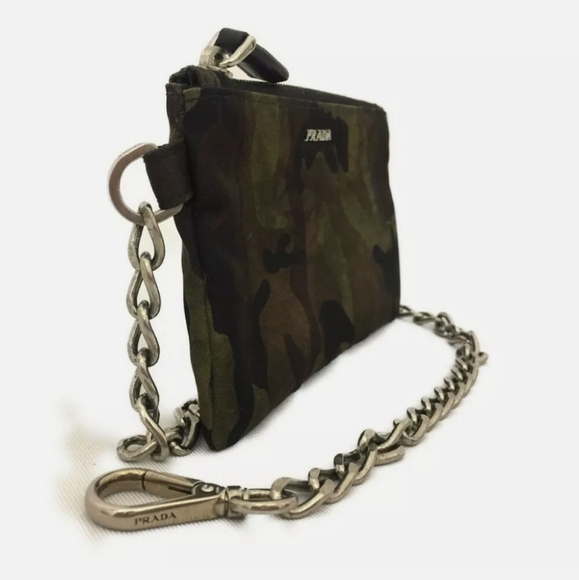 AUTHENTIC PRADA CAMOUFLAGE CHAIN POUCH /A2404 - Picture 3 of 12